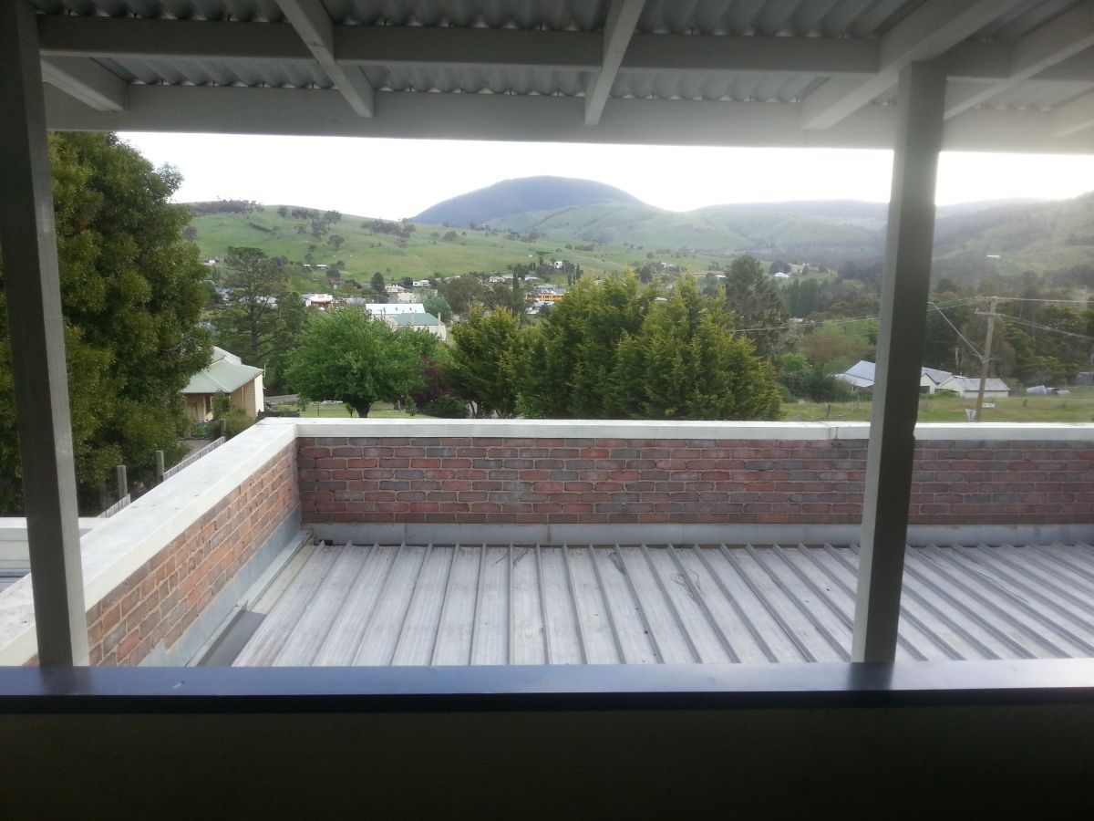 Late afternoon view of Omeo from the Hotel Balcony