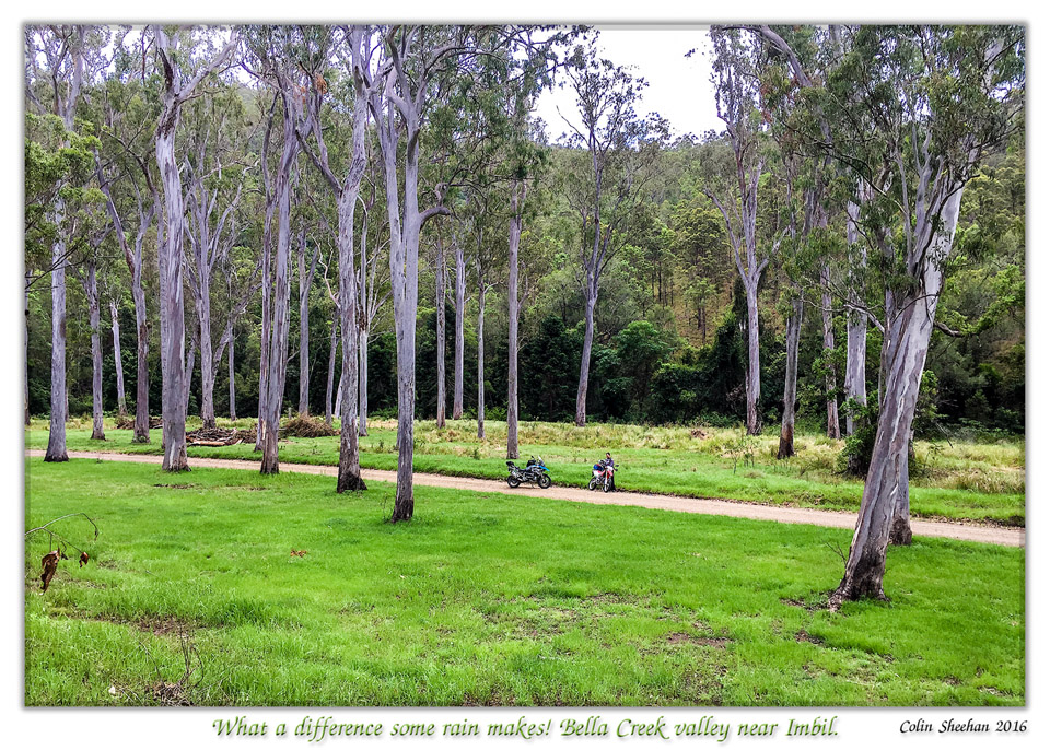 The lush, rich valley behind Imbil.