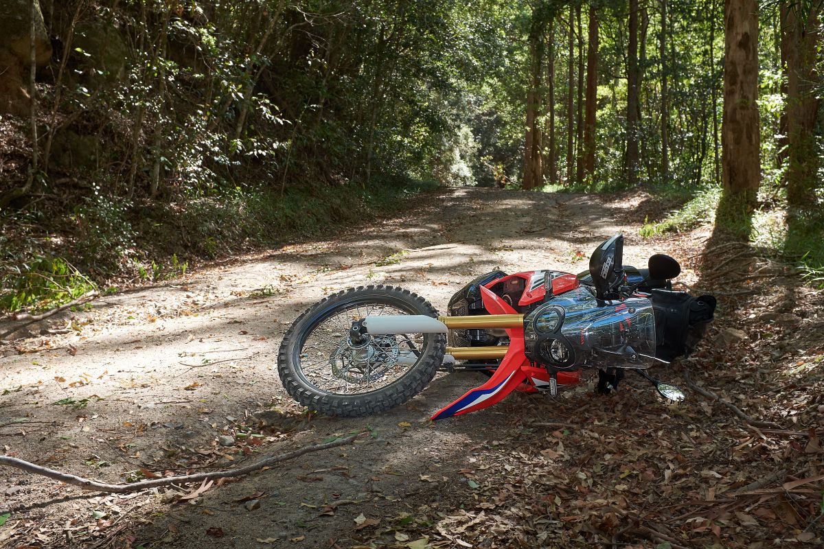 Bike having a lay down